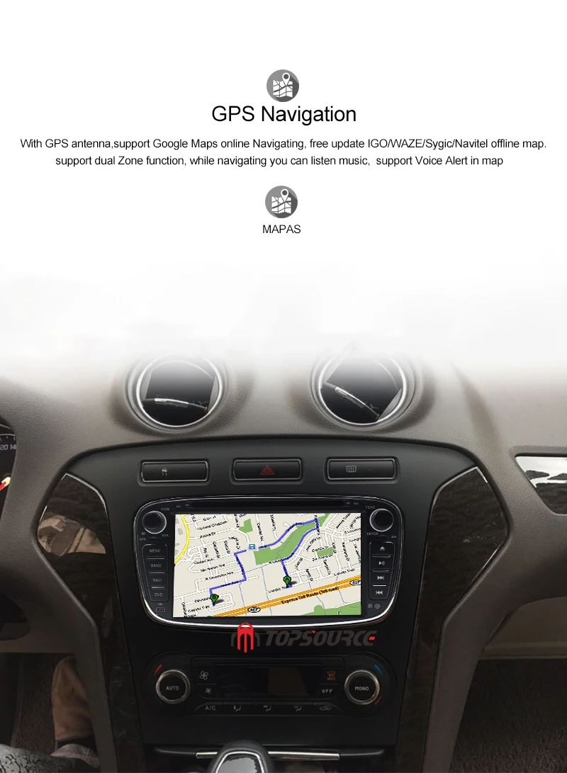 Clearance TOPSOURCE Android 8.1 2GB RAM Car Multimedia Player GPS Navi 2 Din Auto DVD Radio for Ford Focus Kuga S-MAX Mondeo C-MAX Galaxy 2 Clearance TOPSOURCE Android 8.1 2GB RAM Car Multimedia Player GPS Navi 2 Din Auto DVD Radio for Ford Focus Kuga S-MAX Mondeo C-MAX Galaxy 2