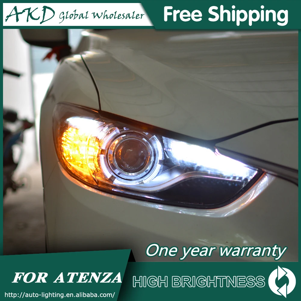 Фары для 2013- Mazda 6 Atenza DRL дневные ходовые огни головная лампа светодиодный Биксеноновая лампа Противотуманные фары тюнинг автомобильные аксессуары
