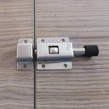 

stainless steel door latch spring loaded bolt lock press open 40mm door security bar