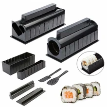 10 pçs sushi fazendo kit sushi molde edição deluxe com conjunto completo de sushi diy casa sushi ferramenta