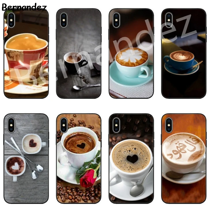 Bernandez 5 5S SE 6 6S TPU phone case cover for iPhone 7 8 plus X Xs Max XR Coffee Cup Beans Sale Luxury |