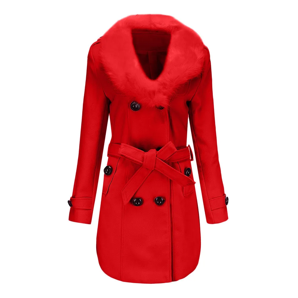 Зимнее пальто для женщин s зимнее шерстяное пальто с лацканами пальто с длинными рукавами Женское пальто; Верхняя одежда polto Женская Осенняя