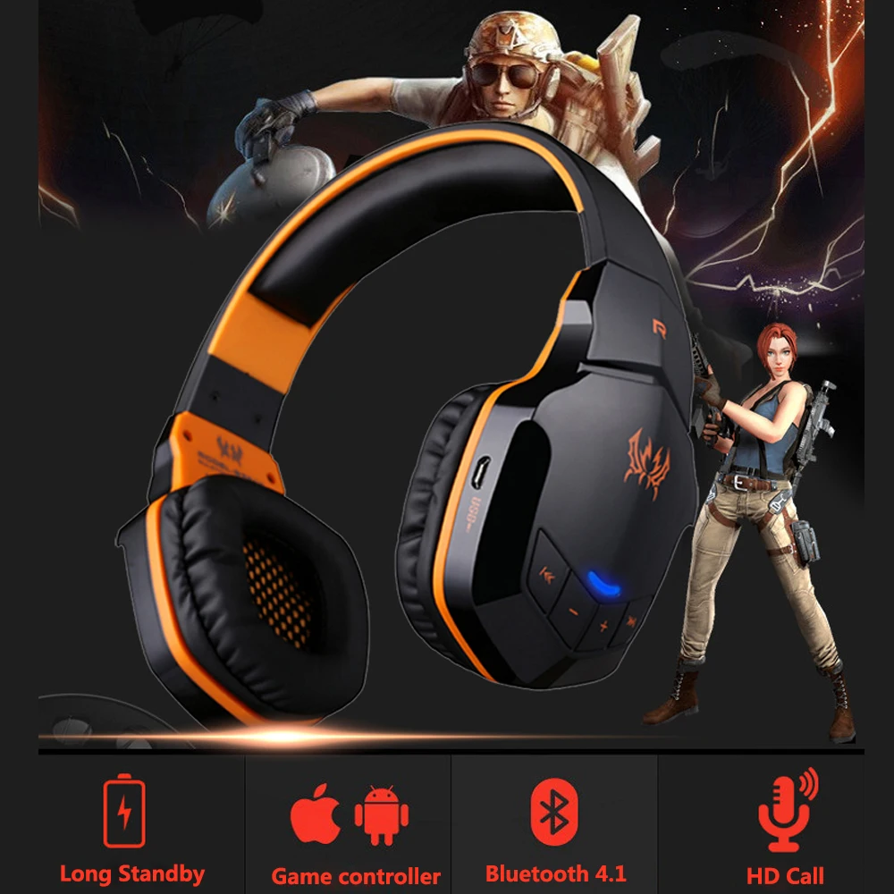 Беспроводные Bluetooth наушники B3505 игровые с микрофоном и кнопками управления 3 5 мм
