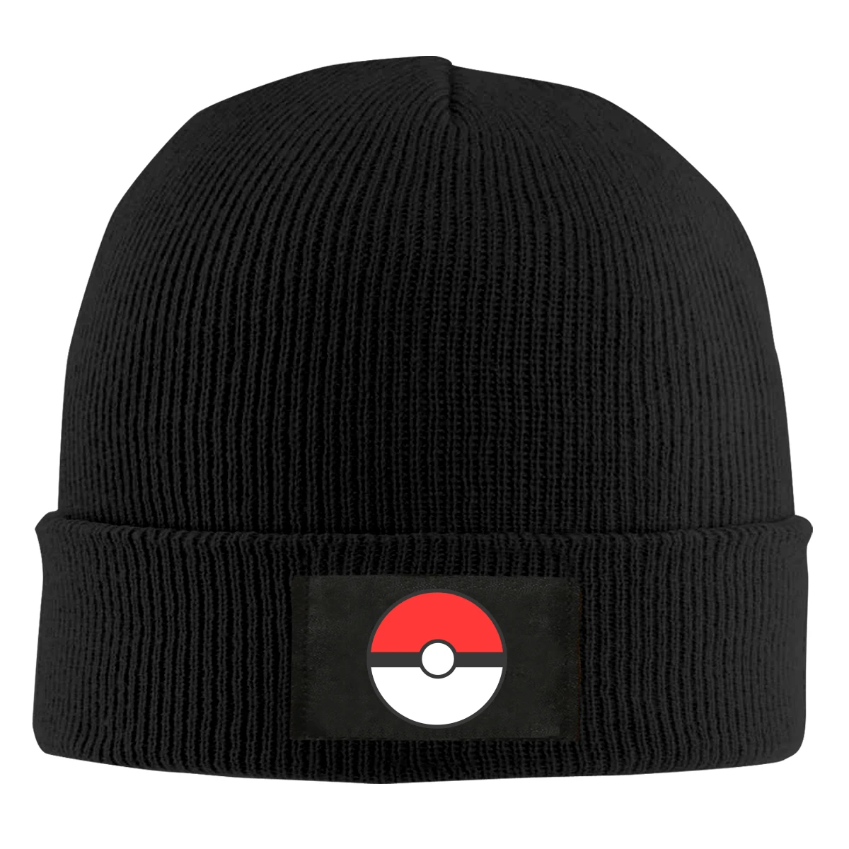 Pokeball Черная шапка Мужская Женская Зимний теплый для катания на лыжах кепка вязаная шапка с черепом