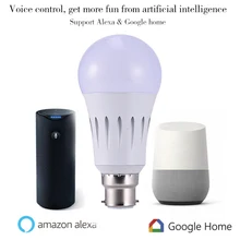 

AC85-265V 7W 12W E27 B22 E26 E14 WiFi Smart LED Bulb Discoloration Dimming Voice Control Compatible With Alexa Google Home