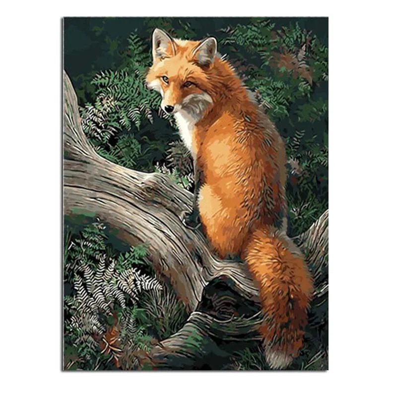 

Painting By Numbers Wall Art Digital Painting Home Decoration Frameless DIY Animals Fox Pictures By Numbers On Canvas Artwork