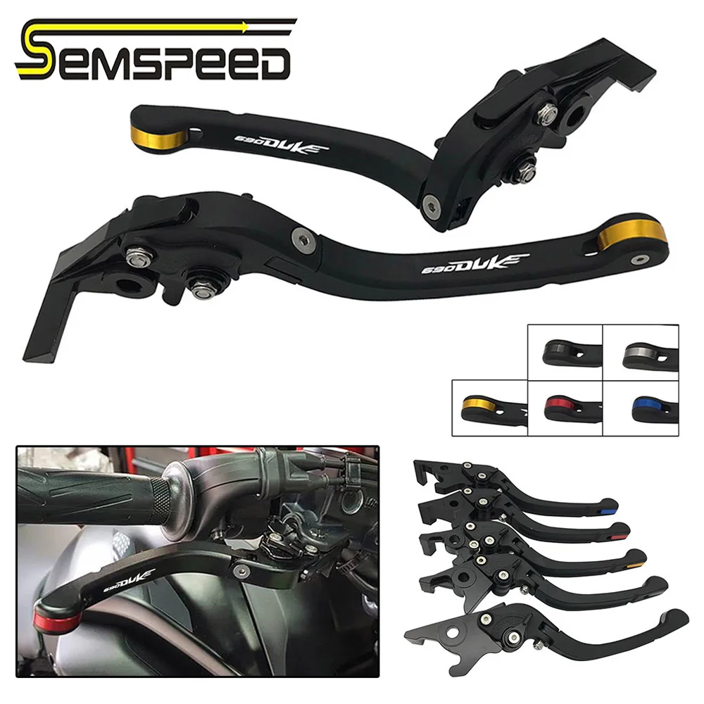Semspeed Per Km 690 Duk/Duker/Smc/Smc R/Sm/Enduro R Moto Leve Frizione Freno Pieghevoli Regolabili Cnc Impugnature Estremità