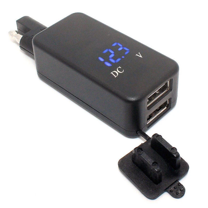 Мотоцикл SAE к USB адаптер к SAE Удлинительный кабель двойной мобильный телефон USB зарядное устройство и вольтметр Зарядка для сотовых телефонов, gps, камеры