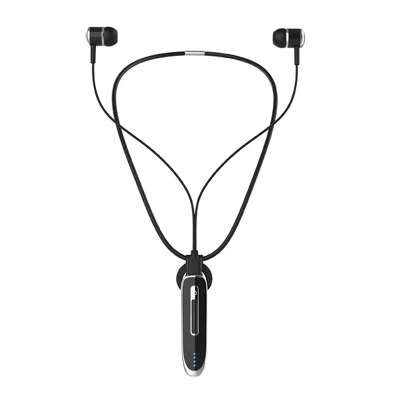 Necklace Bluetooth Earphone Wireless Headset Handsfree Earhook Sports Headphone with Microphone Stereo Neckband Earclips