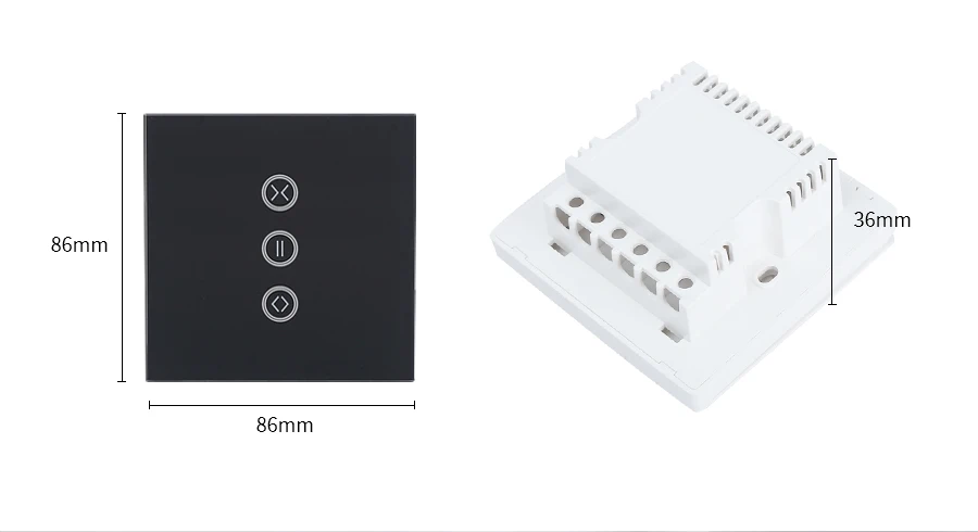 Min Smart Life Tuya WiFi смарт-переключатель для занавесок 3 Банды сенсорный 10 А британская вилка приложение пульт дистанционного управления работает с Amazon Alexa Google Home