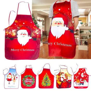 

Christmas Apron Snowman Santa Claus Elk Waterproof Aprons Kitchen Dinner Party Personality Apron Christmas Kitchen Accessories