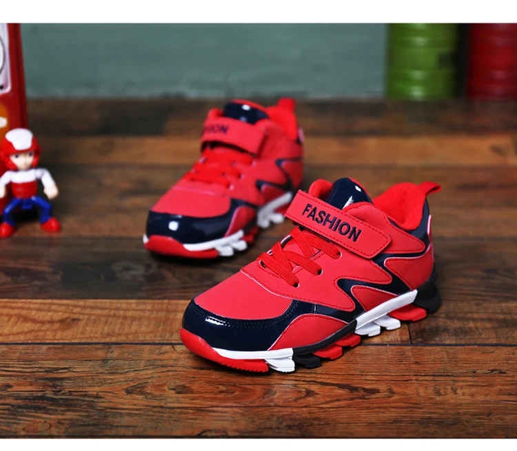 Children's Sport Shoes Plus Velvet Warm Cotton Running Shoes for Boys Fashion Winter Boots Kids Girl Leather Boots Boys Sneakers
