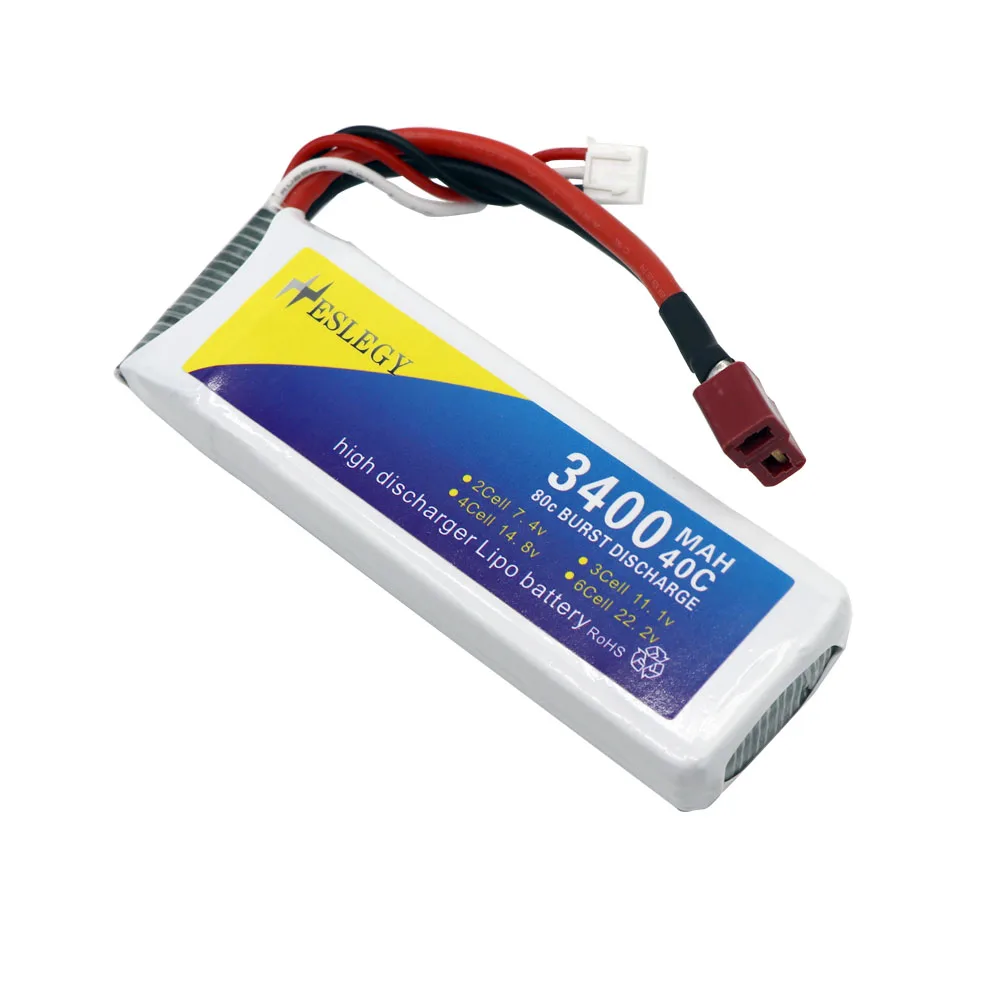 Аккумулятор Lipo 7 4 В улучшенный до 3400 мА · ч для игрушек Wltoys 1/14 144001 аксессуары