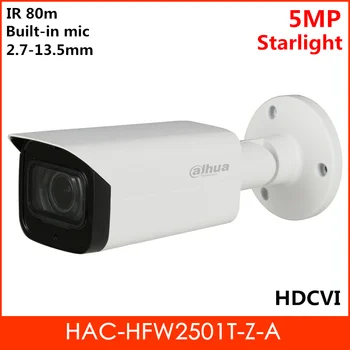 

Dahua 5MP Security Camera HAC-HFW2501T-Z-A 2.7-13.5mm Motorized Lens HDCVI Camera Audio in Built-in Mic Outdoor CCTV Camera