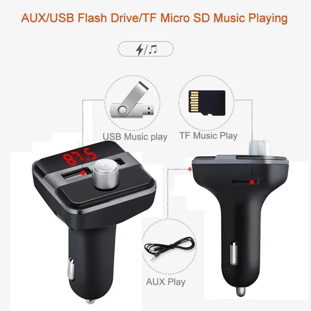 Bluetooth автомобильный комплект Hands Free Talking Car MP3 музыкальный плеер аудио fm-передатчик поддержка SD карта USB Автомобильное зарядное устройство для iPhoneAndroid