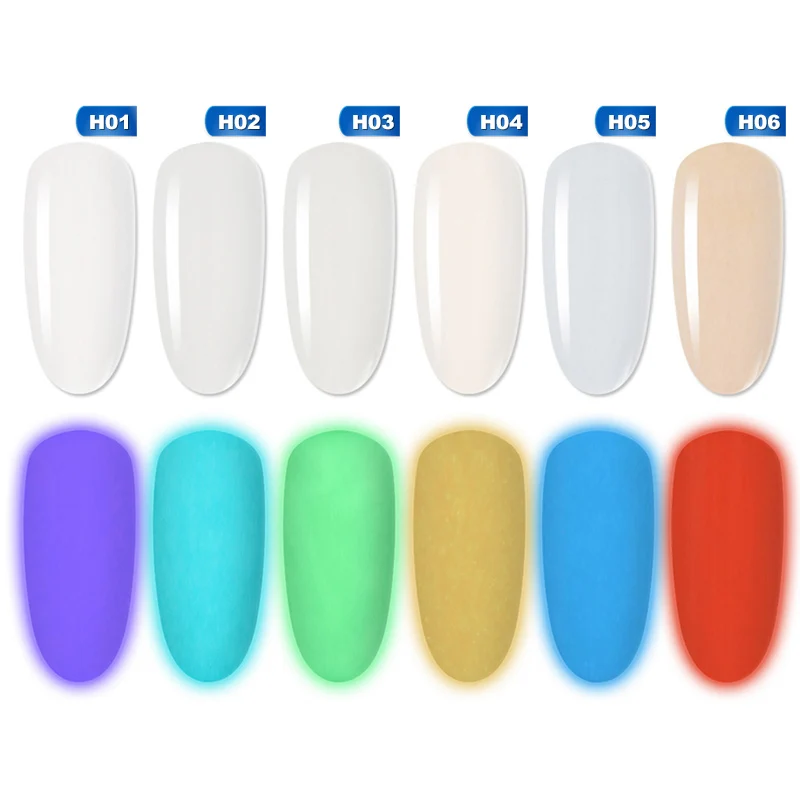 1g Ultrafine Fluorescent Nail Powder Neon Phosphor Colorful Nail Art Glitter Pigment 3D Glow Luminous Dust Decorations