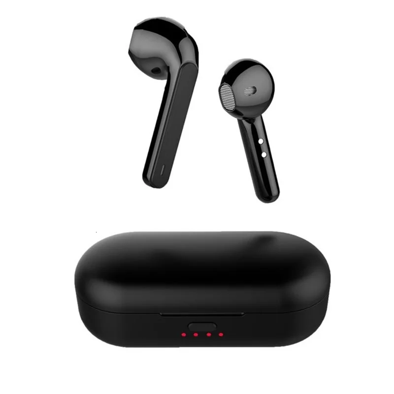 black 5 0 TWS Draadloze Oordopjes Bluetooth. Oortelefoon Hoofdtelefoon FreeBud Gaming Headset Touch Control - Цвет: black