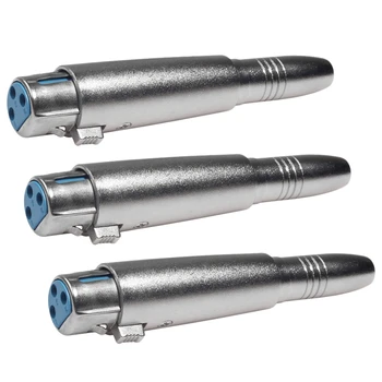 

Xlr 3 Pin Female To 6.35Mm Female Jack Socket Plug Audio Microphone Connector for Mic Music Desk Speaker Audio Microphone