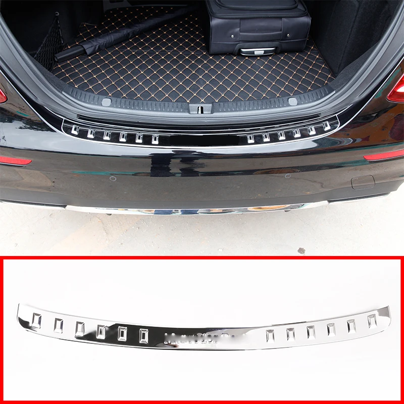 

3 Style Stainless Steel Exterior Rear Bumper Plate Protector Trim For Mercedes Benz E Class W213 2016-2018 Car Accessories