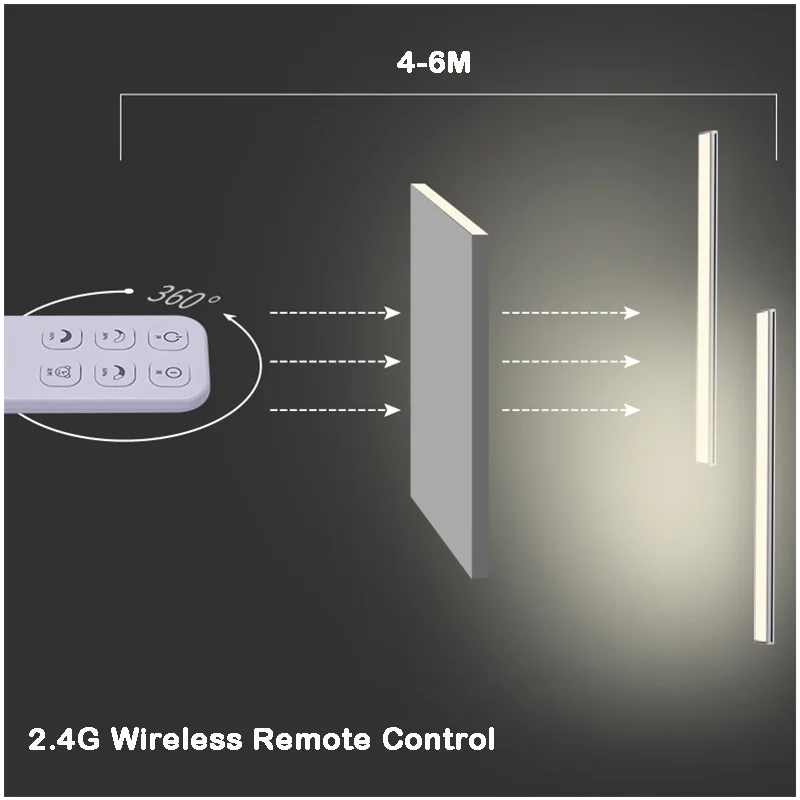 12cm 24cm 44cm LED Luce sottopensile Telecomando Luce per armadio in alluminio Luce notturna dimmerabile senza fili Luci da cucina_voghion.com