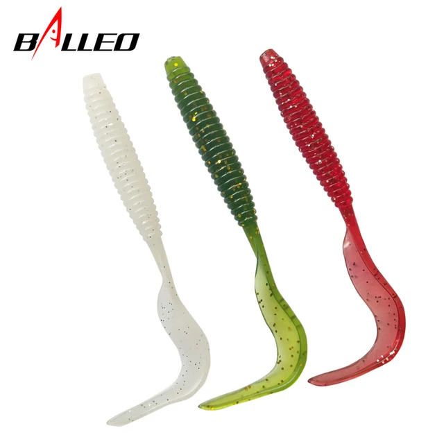 Balleo 6pcs/long Tail Grubs Soft Lure 3g/12cm Fishing Lure Worm Wobbler  Jigging Artificial Soft