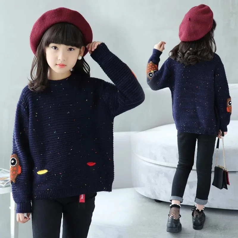 Autumn And Winter New Style Korean-style Thick Men And Women Kids' Sweater Childrenswear Sweater Base Shirt Stall