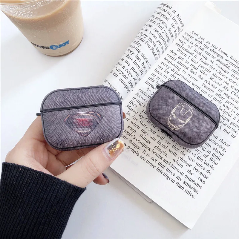 

New Marvel Superman Ironman Soft Silicon Wireless Earphone Charging Box Cover Bag for Apple AirPods 1 2 3 Bluetooth Case coque