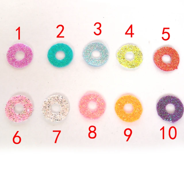 20pcs/lot 3D Findings Stuffed Toys Glitter Safety Eyes Nonwovens Hard  Washer Clear Plush Doll Round Plastic Safety Eyes
