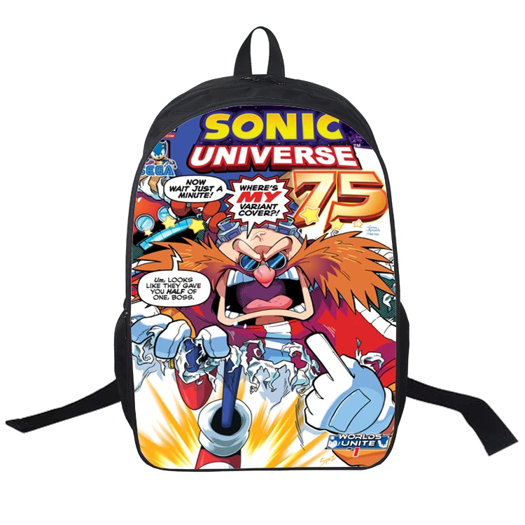 16 дюймов школьные сумки moive Sonic рюкзак boom для студентов школьная сумка для девочек мальчиков рюкзак mochilas индивидуальный заказ
