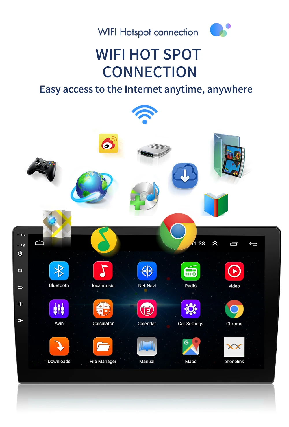 10 1 &quotАвтомобильный мультимедийный плеер GPS Радио 2 din Android 9 стерео Bluetooth WIFI Аудио