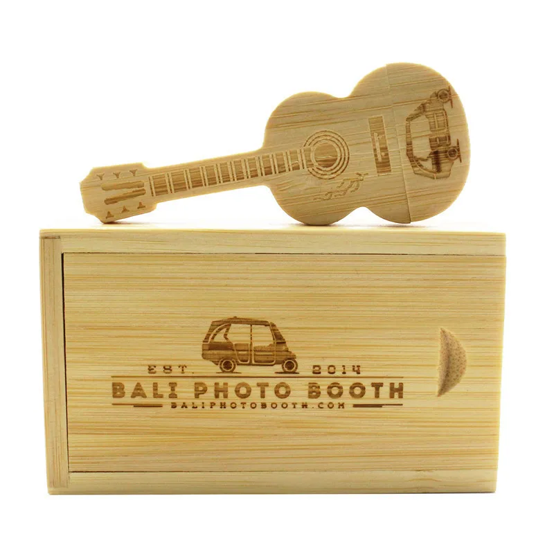 TEXT ME логотип дерево гитара + коробка стиль Флешка 4 ГБ 8 16 32 usb2.0 usb флэш накопитель