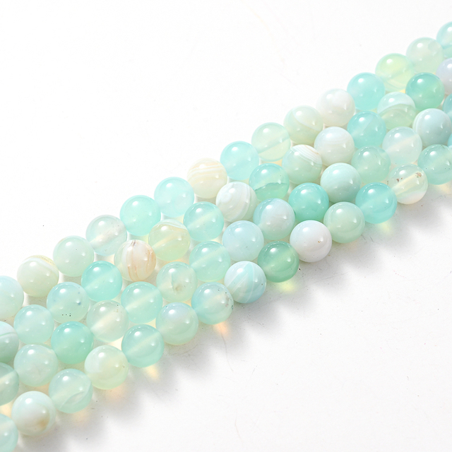 Stone Beads Green Agates Tiger Eye Aventurine Jades Amazonite Bead for Jewelry Making DIY Bracelet Necklace Accessories