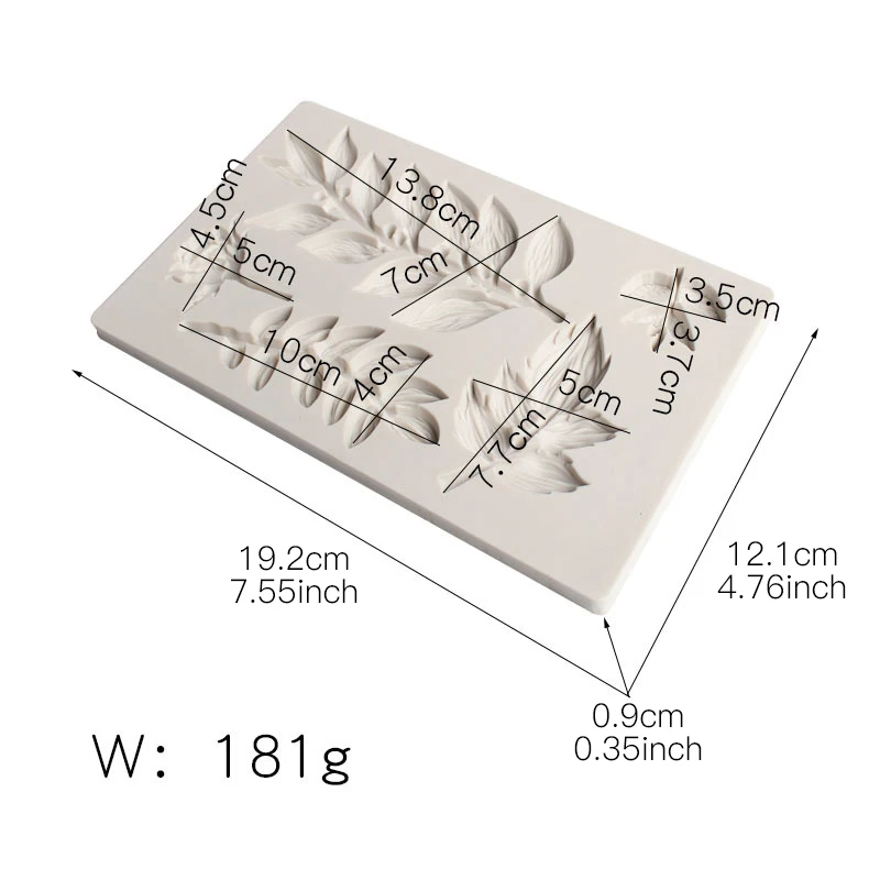 Leaves Meridians Line Flower Silicone Mold Cake Decoration Mode DIY Bakery Kitchenware Soap Polymer Clay Handmade Molds