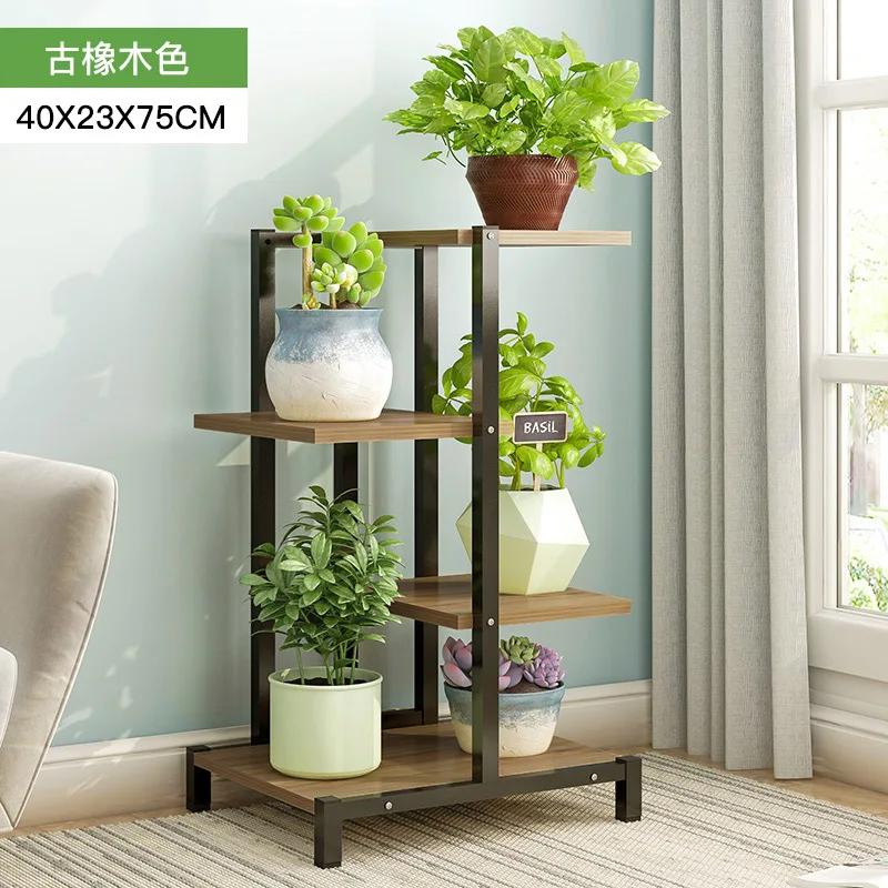F 40x23x75cm Металлический горшок для растений, 4/6 слоев, полка для растений, подставка для цветов, для дома, для балкона, полка для гостиной, цветочный горшок, подставка для помещений - Цвет: F 40x23x75cm