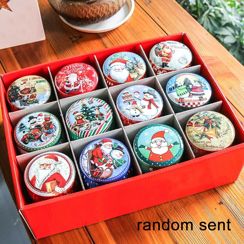 

Christmas Candies Cookies Biscuits Chocolates. Can Ornamnet Round Gift Box Decor