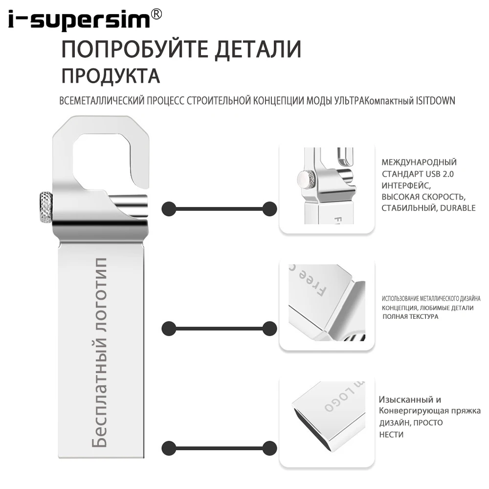 Металлический флеш-накопитель 32 ГБ, Usb 2,0, флешка 8 ГБ, флеш-диск 64 ГБ, Usb флеш-накопитель 16 ГБ, флеш-карта памяти Usb 128 ГБ, печать логотипа