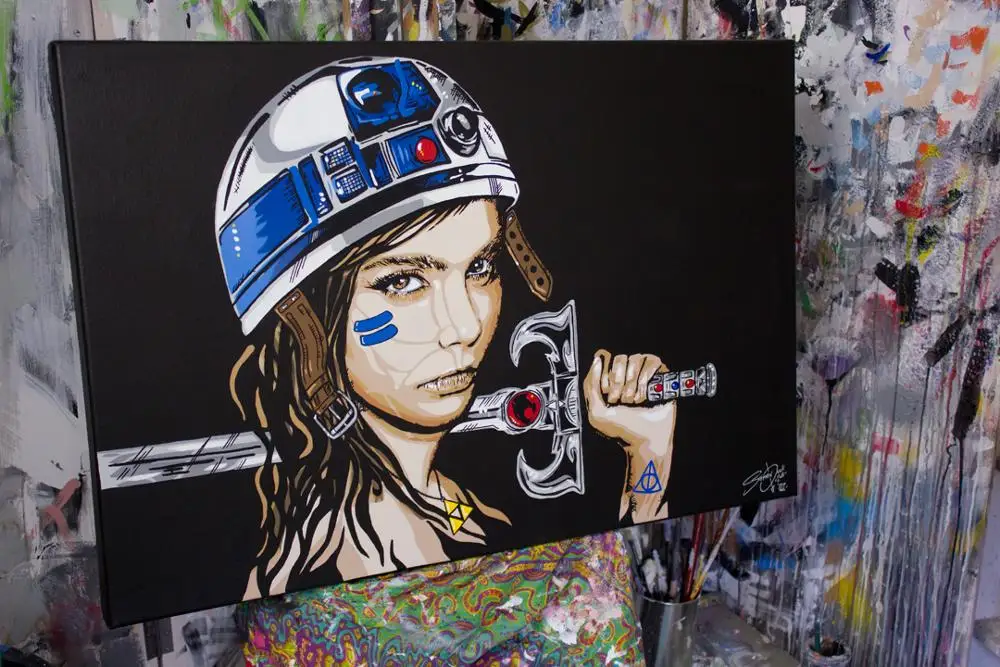 Banksy hand made Pop art Brand painting cosplayer on canvas SDgraffiti oil for wall decoration | Дом и сад