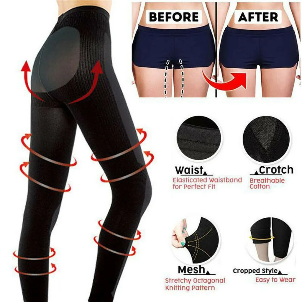 2Sizedown Sleeping Slimming Pants Compression Pantyhose Sculpting Sleep Leg Shaper Pants Women Body Shaper Panties