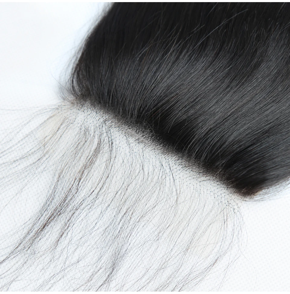 BAISI 4x4 закрытие шнурка человеческие волосы закрытие иглы для плетения волос Натуральные Цветные волосы для наращивания тела волна фронтальная HD закрытие шнурка