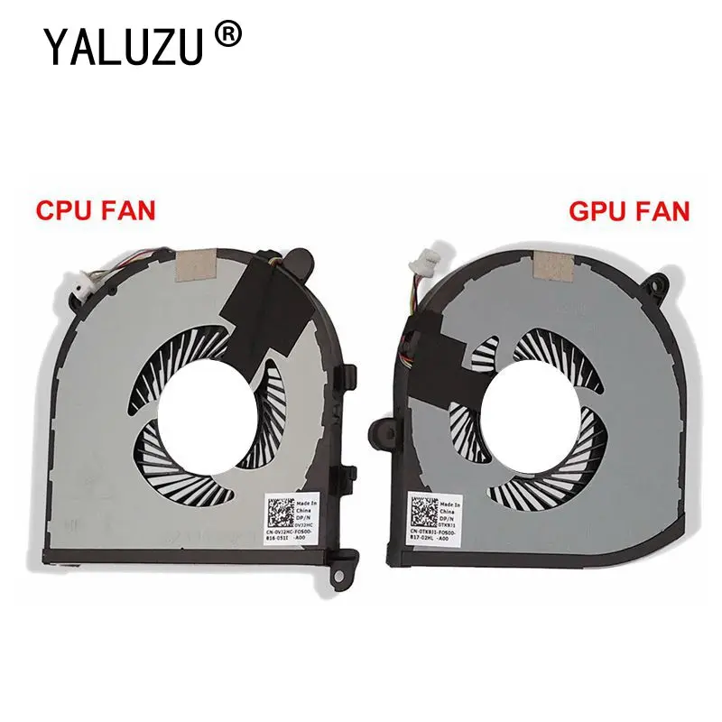 YALUZU New CPU Cooling Fan For DELL XPS 15 9560 series Precision 5520 M5520 GPU FAN 0TK9J1 R &amp R0VJ2HC L | Компьютеры и офис