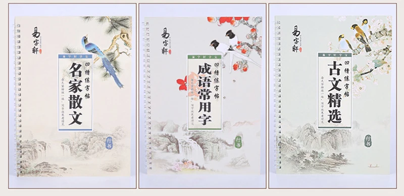 4 шт. 3D китайские персонажи многоразовые паз каллиграфия копировальная книга стираемая ручка выучите hanzi взрослые художественные писательские книги
