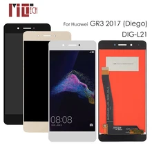 5,0 ''Полный ЖК-дисплей для huawei GR3(Diego) DIG-L21 lcd кодирующий преобразователь сенсорного экрана в сборе Замена