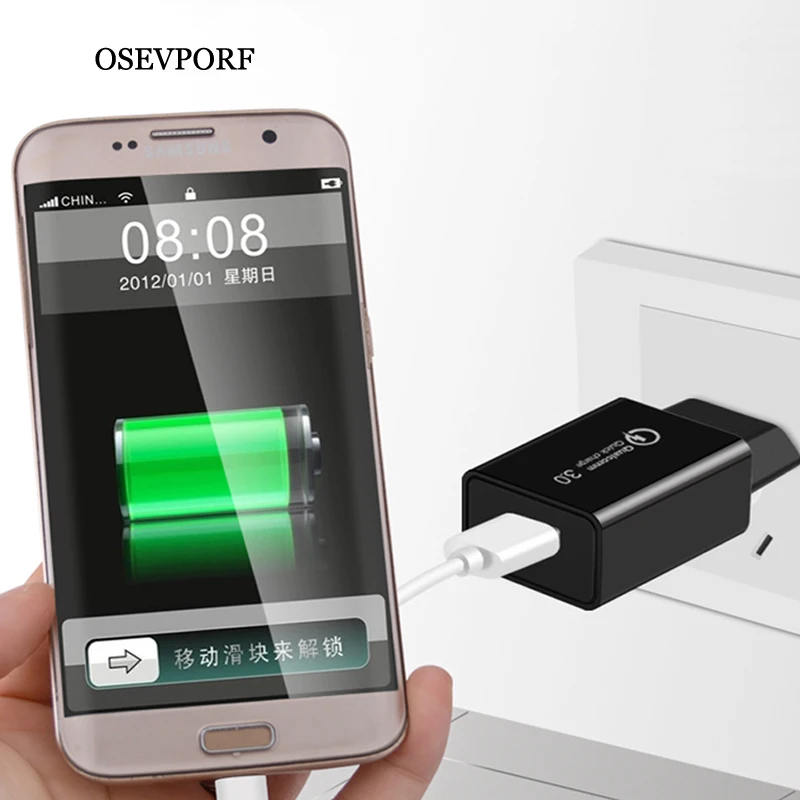 

OSEVPORF Quick Charge 3.0 USB Charger QC3.0 QC Fast Charger Turbo Wall Charger for iPhone X 7 11 8 Xiaomi mi 9t Pro Mobile Phone