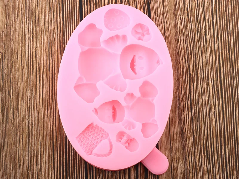 3D Duck Silicone Molds Flower Basket Fondant Mould Sugarcraft Cake Decorating Tools Fimo Clay Candy Chocolate Gumpaste Mold