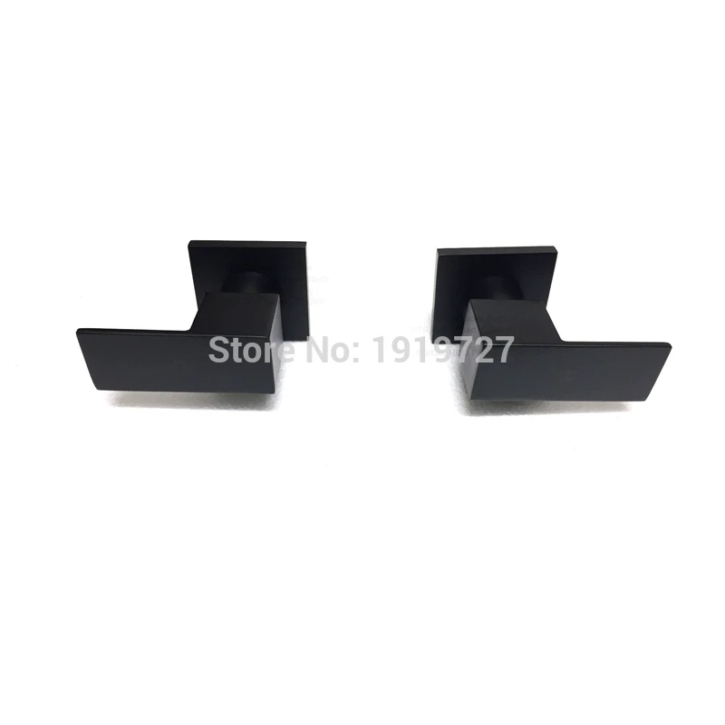 Vidric Factory Direct Modern Watermark Square Style Wall 1/4 Turn Bath Tub Solid Brass Black Tap Mixer Spout Wels Hot&Cold Show