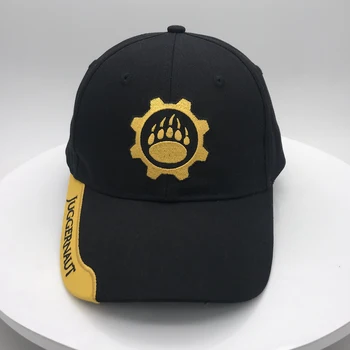 

Baseball cap wholesale embroidered custom logo with hook&loop black cotton hats