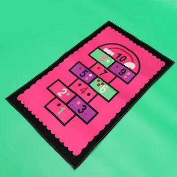 

1pc Floor Mat Pads Hopscotch Floor Mat Bedroom Carpet Cute Cartoon Pattern Carpet for Living Room Bedroom (Pink)