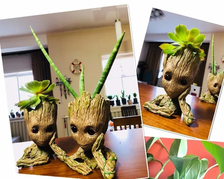 Guardians of the Galaxy Groot модель креативные держатели для ручки цветочный горшок офисный Органайзер милый держатель для ручек настольные аксессуары детский подарок