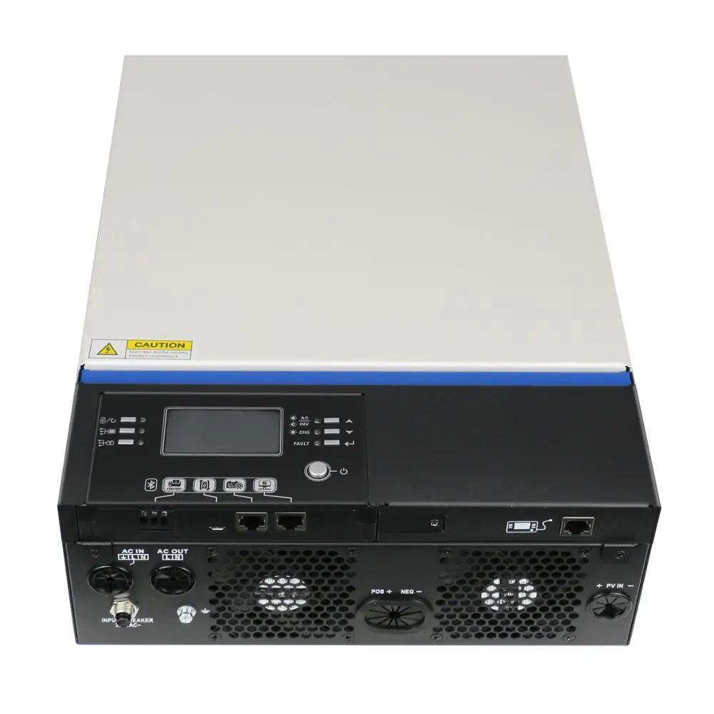 - PowMr 5KVA Pure Sine Wave Solar Inverter Max Panel Input 500VAC And AC Charge MPPT 80A Controller With USB Bluetooth LCD Control