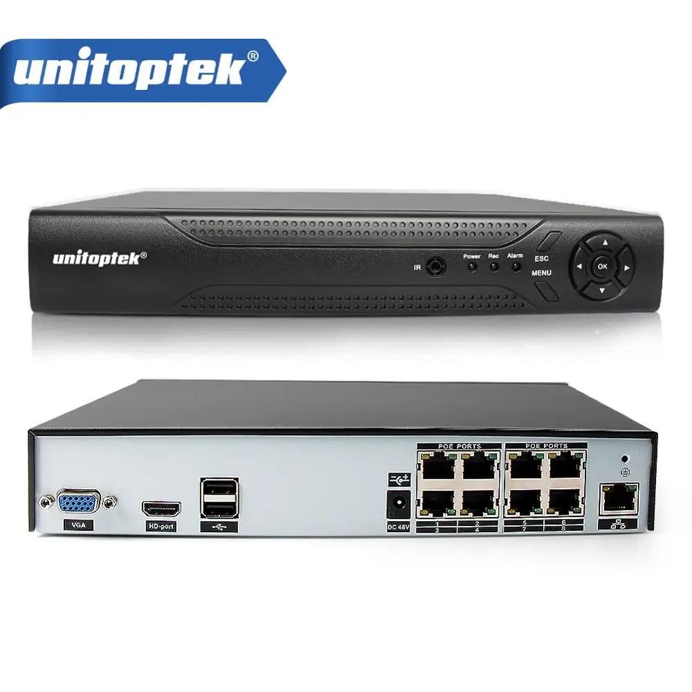 4CH 8CH 48V POE IP CCTV NVR для 4*5 Мп/8*4 Мп H.265 IP Камера видеонаблюдения Системы P2P ONVIF HD сети видео Регистраторы